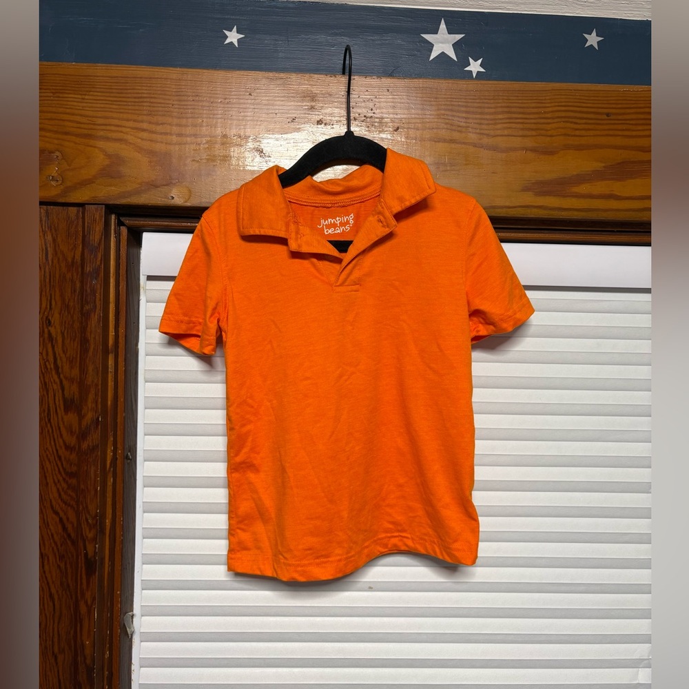 Jumping Beans Vibrant Orange Activewear polo shirt 3t